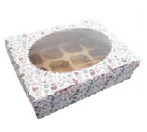 Muffins (Χάρτινο Κουτί Kraft με Παράθυρο & Εσωτερική Θήκη για Muffins)